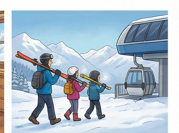 Cartoon-Illustration - Geschwister