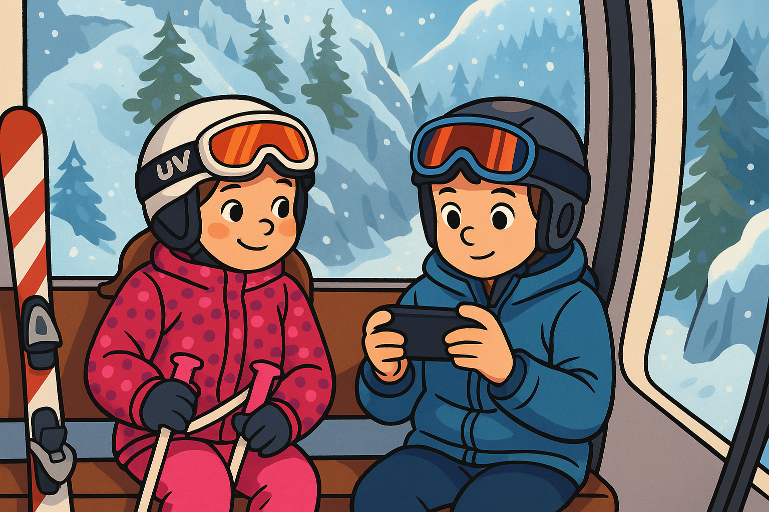 Sophie and Max – Skiing