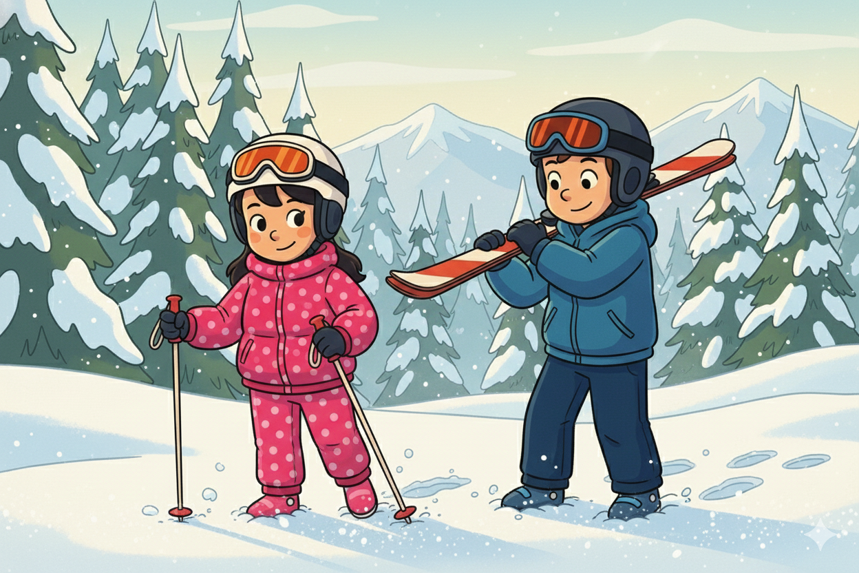 Sophie und Max im Schnee