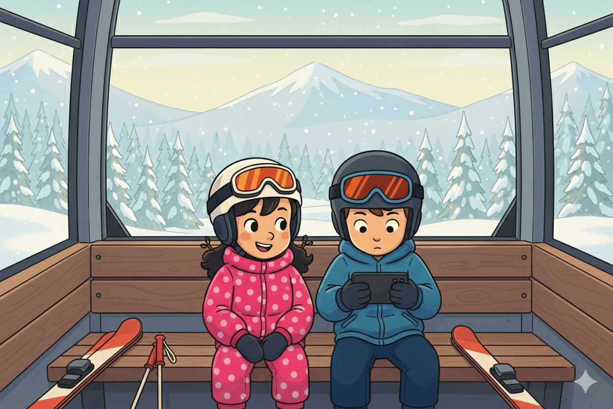 Sophie und Max in der Gondel